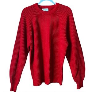 Vintage Men’s Store Sears Valentine Red ribbed Crew neck sweater. Sz.XL (46-48)